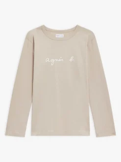 Amber Cotton Cool "" Logo T-shirt<agnès b. Best Sale