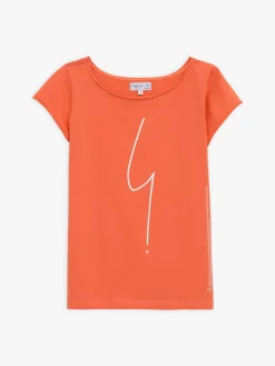Apricot "irony Mark" Australie T-shirt<agnès b. Cheap