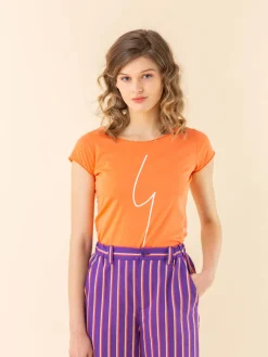 Apricot "irony Mark" Australie T-shirt<agnès b. Cheap