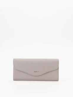 Beige Classic Leather Wallet<agnès b. Store