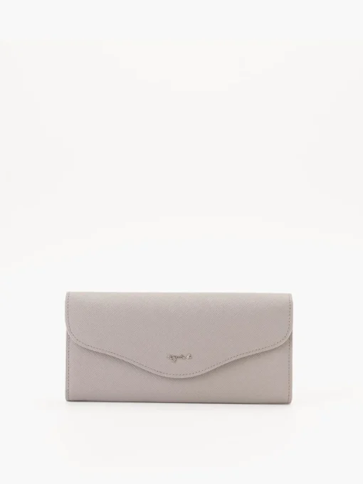 Beige Classic Leather Wallet<agnès b. Store