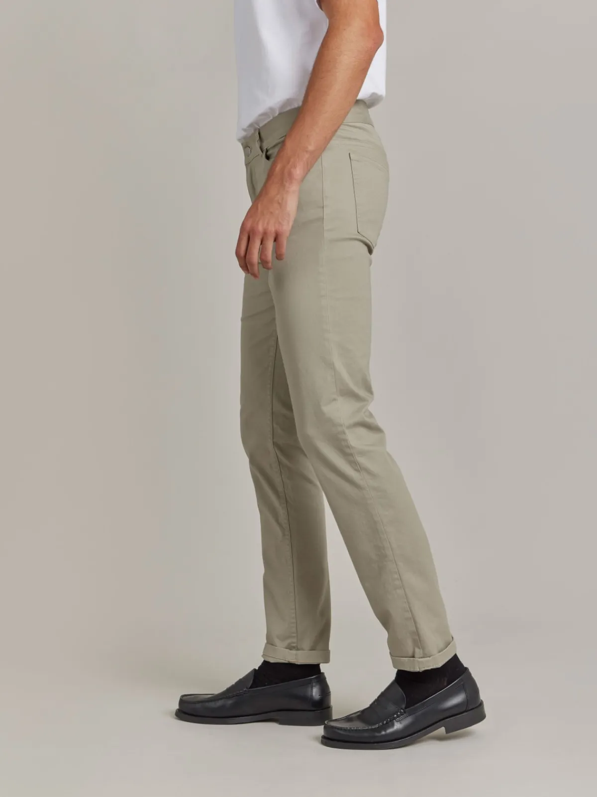Beige Cotton Iggy Slim Jeans<agnès b. Sale