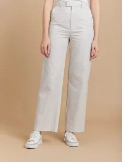 Beige Cotton Striped Amelyn Pants<agnès b. Cheap