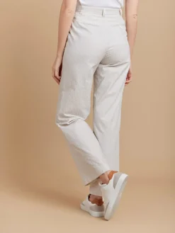 Beige Cotton Striped Amelyn Pants<agnès b. Cheap