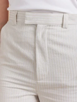 Beige Cotton Striped Amelyn Pants<agnès b. Cheap