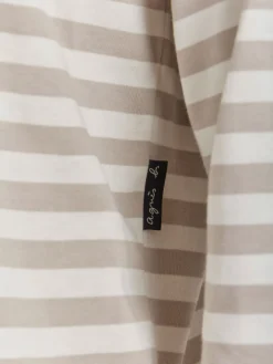 Beige Cotton Striped Mark T-shirt<agnès b. Best