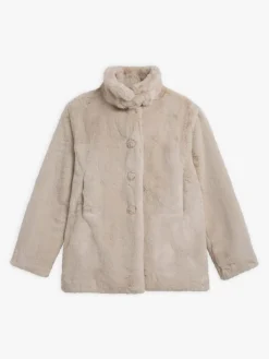 Beige Darcilia Faux Fur Jacket<agnès b. Cheap