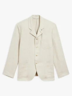 Beige Linen Albin Jacket<agnès b. Hot