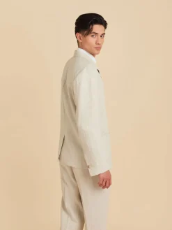 Beige Linen Albin Jacket<agnès b. Hot