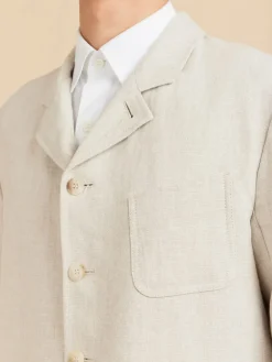 Beige Linen Albin Jacket<agnès b. Hot