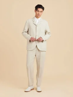 Beige Linen Albin Jacket<agnès b. Hot