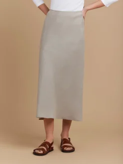 Beige Linen Long Tulipe Skirt<agnès b. Sale