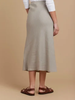 Beige Linen Long Tulipe Skirt<agnès b. Sale