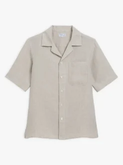 Beige Linen Magnum Shirt<agnès b. New