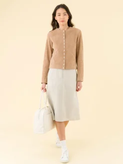 Beige Long 100% Linen Skirt<agnès b. Flash Sale