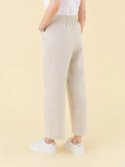 Beige New Moulin Linen Trousers<agnès b. Best