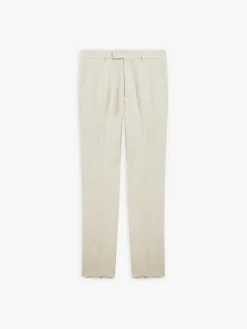 Beige Perfect Pants In 100% Linen<agnès b. Shop