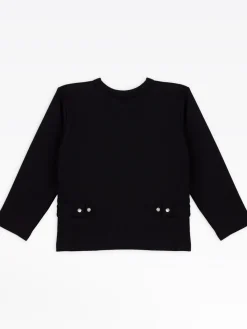 Black "12 Ans" Snap Cardigan<agnès b. Cheap
