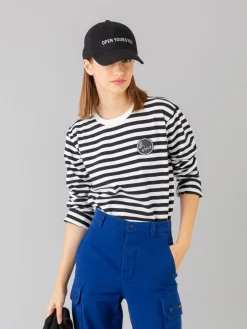 Black & White Women's Striped Cool T-shirt<agnès b. Sale