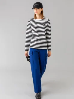 Black & White Women's Striped Cool T-shirt<agnès b. Sale