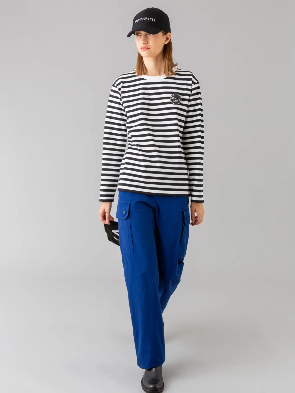 Black & White Women's Striped Cool T-shirt<agnès b. Sale