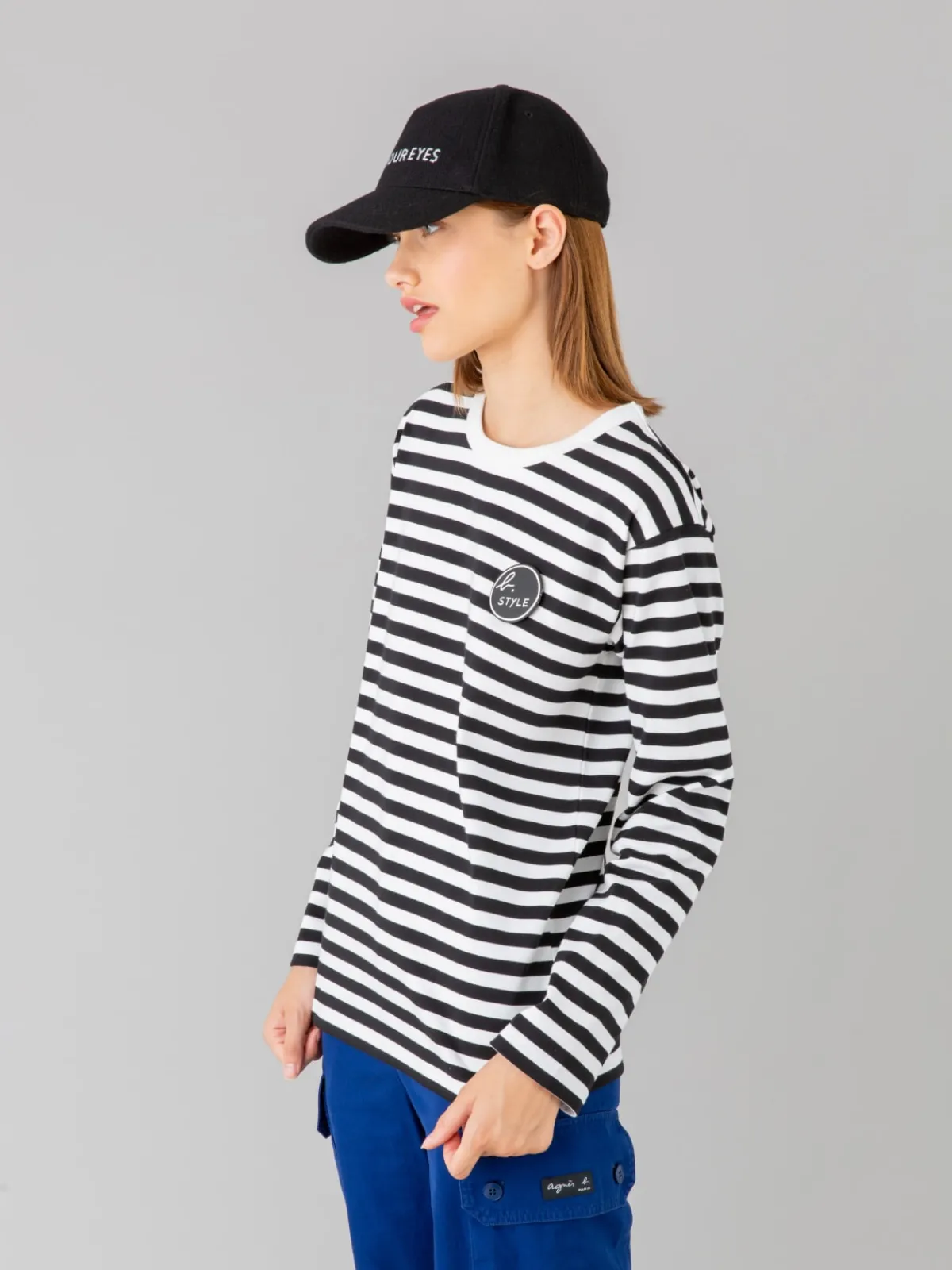 Black & White Women's Striped Cool T-shirt<agnès b. Sale