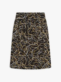 Black Abstract Print Fleur Skirt<agnès b. Store