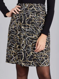 Black Abstract Print Fleur Skirt<agnès b. Store