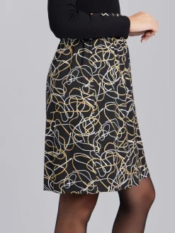 Black Abstract Print Fleur Skirt<agnès b. Store