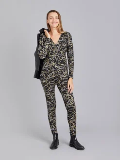Black Abstract Print Kita Top<agnès b. Cheap