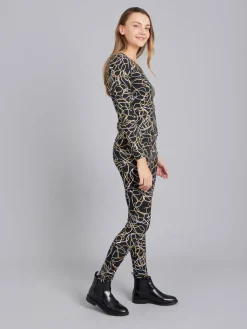 Black Abstract Print Kita Top<agnès b. Cheap