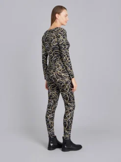 Black Abstract Print Kita Top<agnès b. Cheap