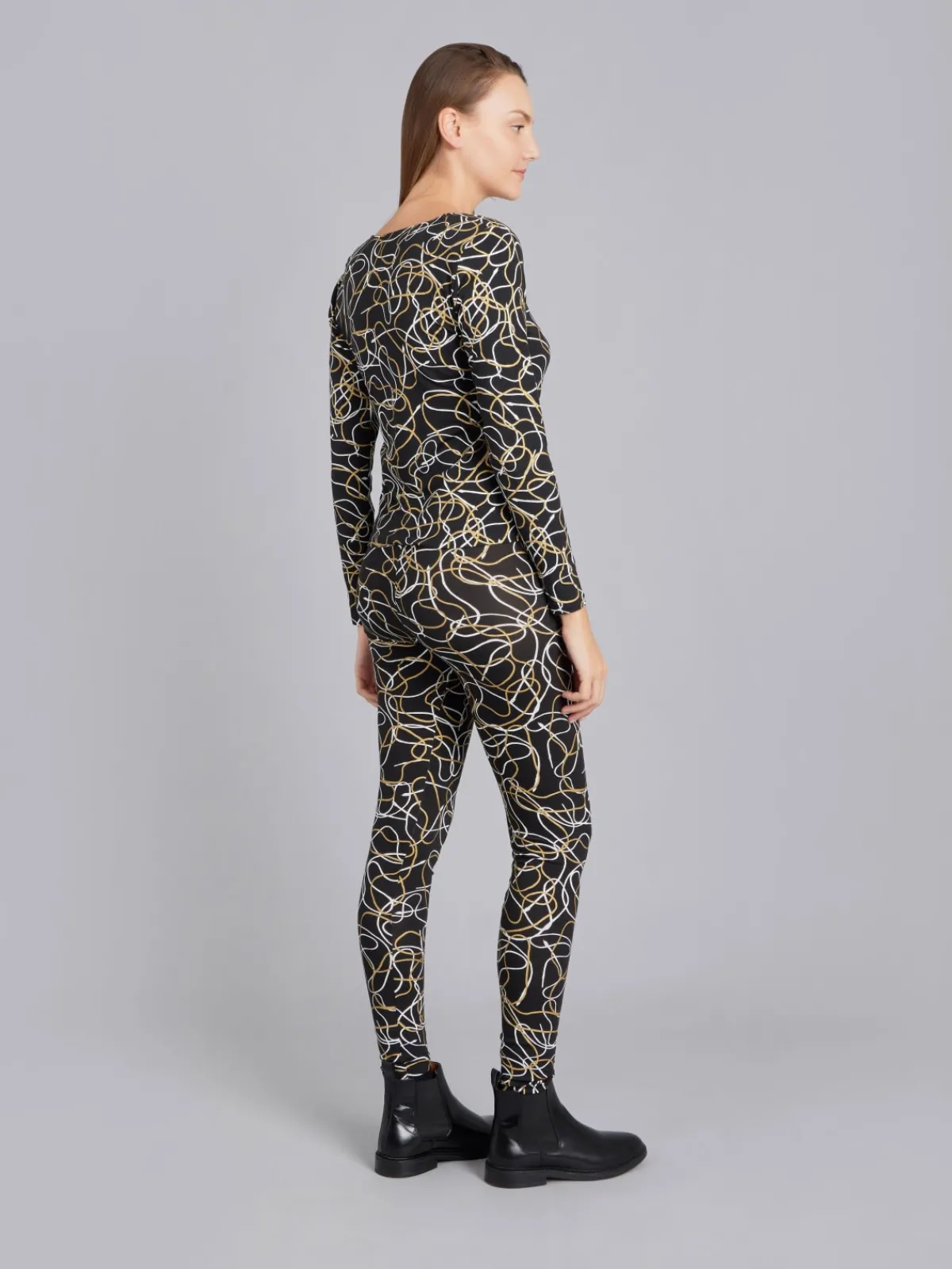Black Abstract Print Kita Top<agnès b. Cheap
