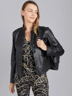 Black Abstract Print Kita Top<agnès b. Cheap