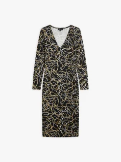 Black Abstract Print Kita Dress<agnès b. New