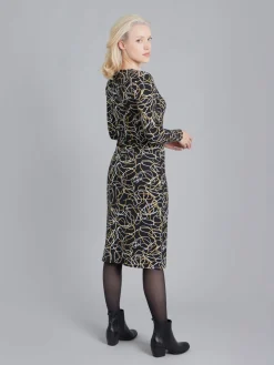 Black Abstract Print Kita Dress<agnès b. New