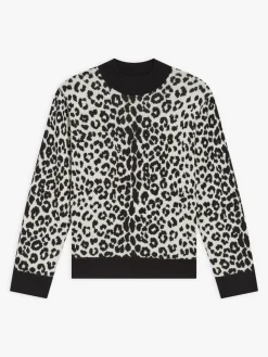 Black Alpaga Reversible Leopard Jumper<agnès b. Online
