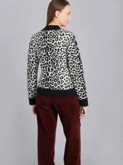 Black Alpaga Reversible Leopard Jumper<agnès b. Online