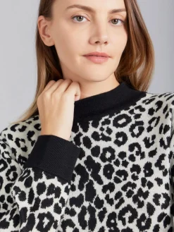 Black Alpaga Reversible Leopard Jumper<agnès b. Online