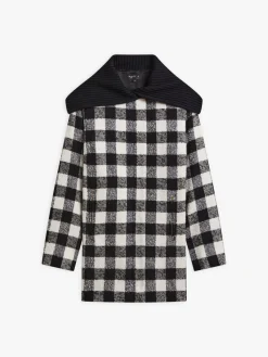 Black And White Checked Mini Coat<agnès b. Fashion