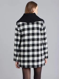 Black And White Checked Mini Coat<agnès b. Fashion