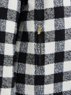 Black And White Checked Mini Coat<agnès b. Fashion