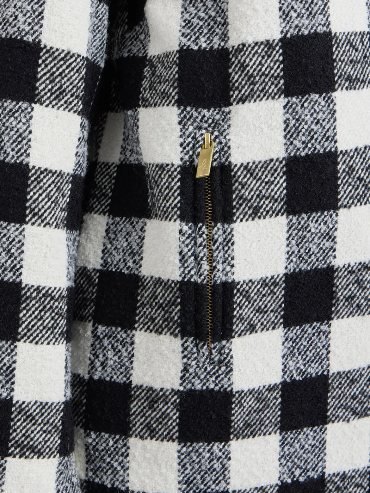 Black And White Checked Mini Coat<agnès b. Fashion