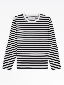 Black And White Cotton Coulos 12/12 Striped T-shirt<agnès b. Clearance