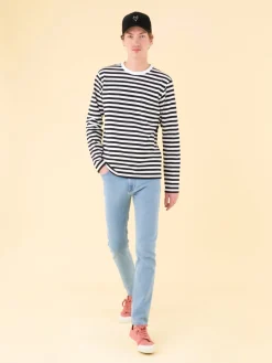 Black And White Cotton Coulos 12/12 Striped T-shirt<agnès b. Clearance