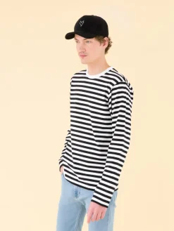 Black And White Cotton Coulos 12/12 Striped T-shirt<agnès b. Clearance