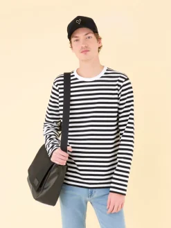 Black And White Cotton Coulos 12/12 Striped T-shirt<agnès b. Clearance