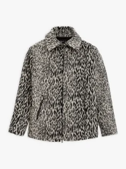 Black And White Leopard Faux Fur Jacket<agnès b. Outlet
