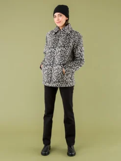 Black And White Leopard Faux Fur Jacket<agnès b. Outlet