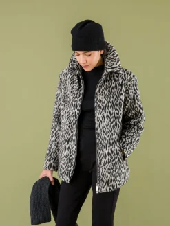 Black And White Leopard Faux Fur Jacket<agnès b. Outlet